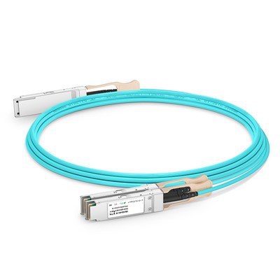200G QSFP56 تا 2x 100G QSFP28 کابل نوری فعال (AOC) ، 1m {6} m m