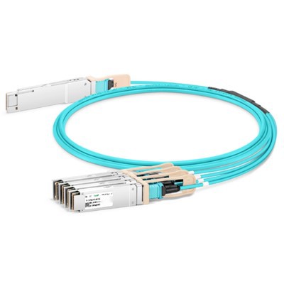 200G QSFP56 تا 4x 50G SFP56 کابل نوری فعال (AOC) ، 1M {6} m m